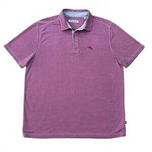 Tommy Bahama Mens Paradiso Cove Pink Polo Shirt Size Medium